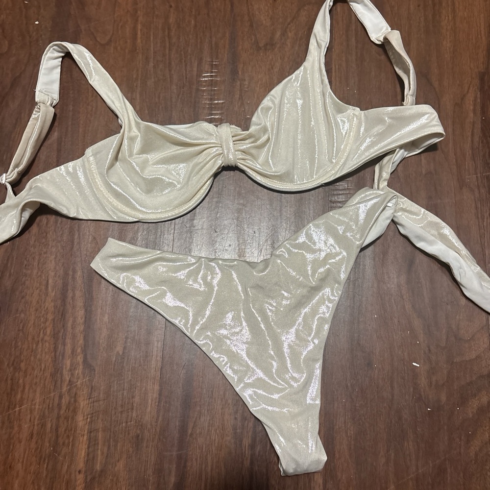 TEZENIS Shimmering Cream Bikini Set
